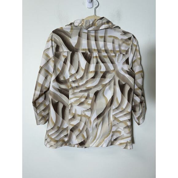 Zenergy By Chicos Off White Button Up Jacket Sz 0 (XS) - Picture 3 of 3